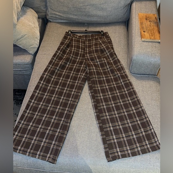 Cider Pants - Cider Brown Plaid Pants